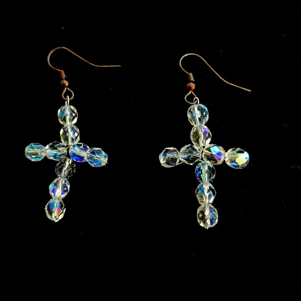 Hanging Cross Earrings